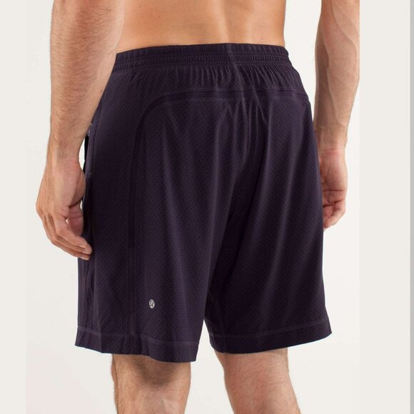 Lululemon Men's Run: Response Short Mini Polka Dot Purple Black - Size Medium - Picture 2 of 7